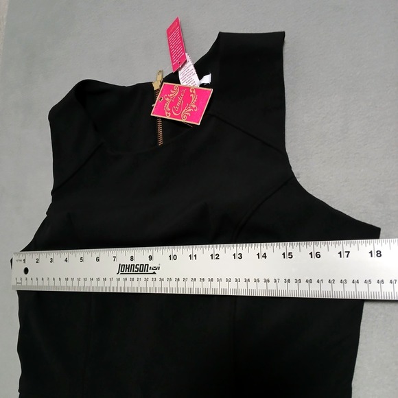 Women's Candie's Black Dress Sleeveless Slimming Suiting Minidress Size‎ 11 - Picture 4 of 8